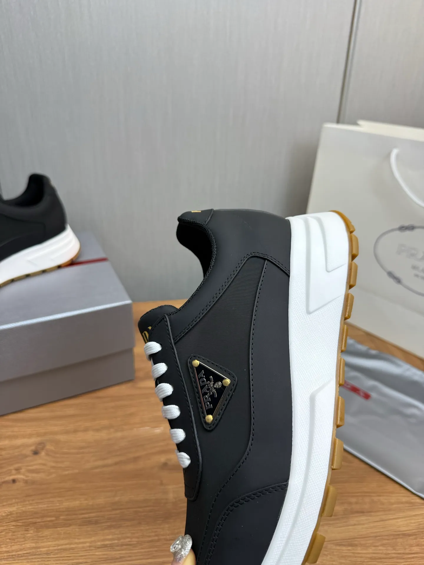 Men's shoes 💰580💰 [PRADA] Popular men's shoes shipped 👏Official website synchronization ⬆️Original cowhide fabric + cowhide lining, 1⃣️:1⃣️reproduction, original sole, 38-45 (45. Customized, non-refundable)